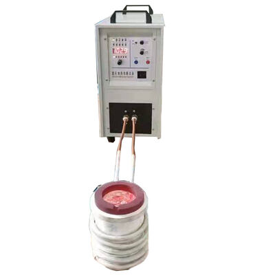 อุปกรณ์เตาหลอมเหนี่ยวนำความถี่สูง IGBT สำหรับหลอมทอง เงิน ทองแดง ฯลฯ พร้อมเบ้าหลอมกราไฟต์และควอตซ์ (HF-25KW)